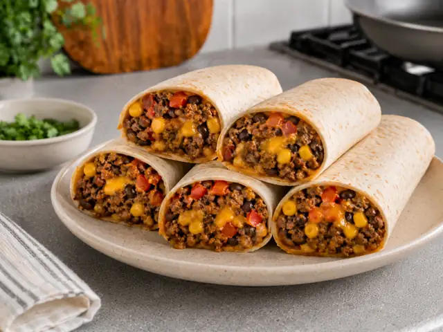 Beef Black Bean Wraps