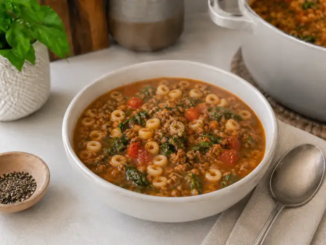 Beef Mince Pasta Soup