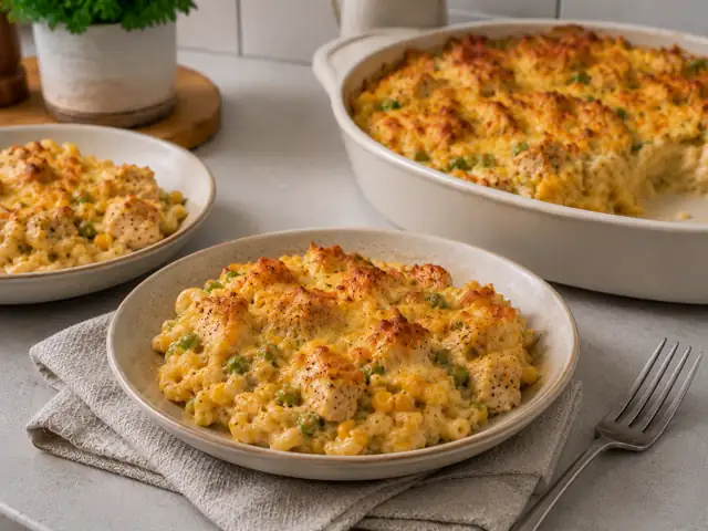 Chicken and Corn Pasta Bake