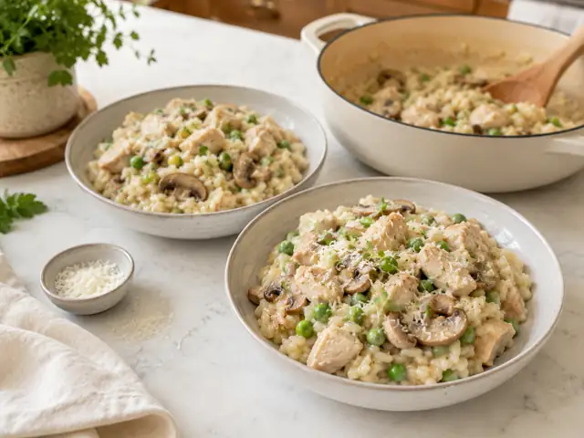 Chicken and Pea Risotto-Style Rice