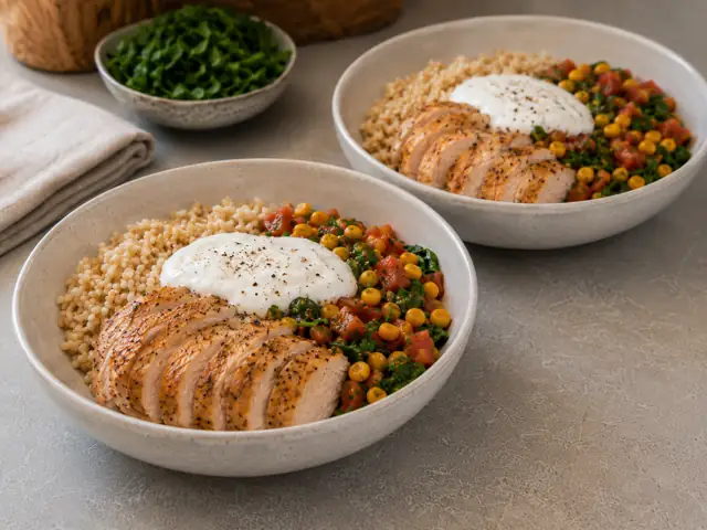 Chicken Corn Rice Salad Bowls