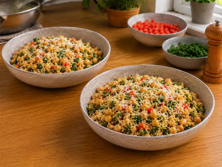Chickpea Cheese Rice Bowls