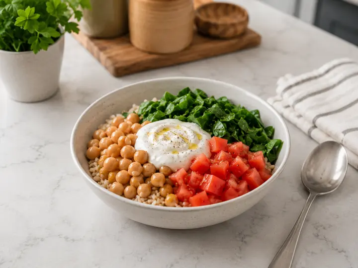 Chickpea Greek Rice Bowl