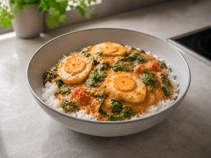 Egg Curry Rice Bowl