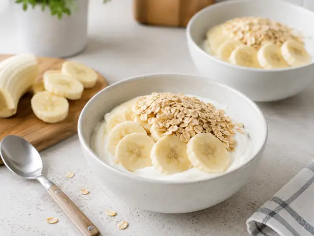 Greek Yoghurt Banana Oat Bowl