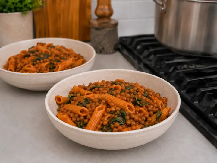 Lentil Tomato Pasta