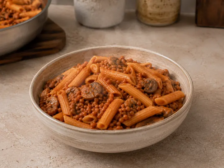 Mushroom Lentil Bolognese