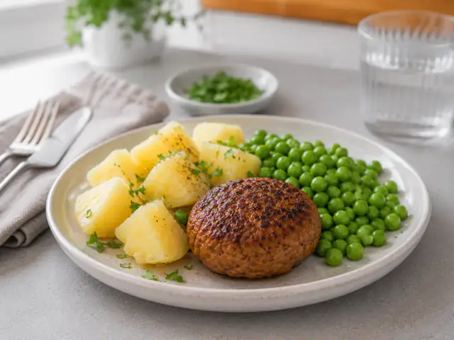 Rissoles With Potato and Peas