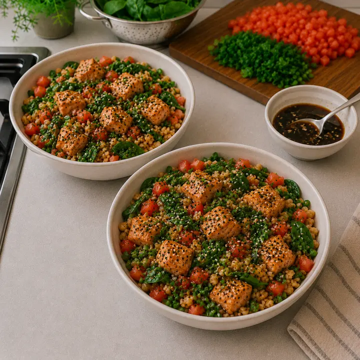 Salmon Brown Rice Bowl