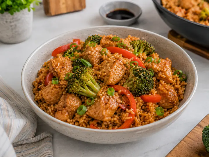 Soy Garlic Chicken Rice Bowl