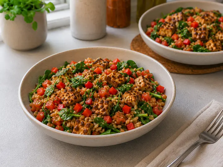 Tofu Brown Rice Salad Bowl