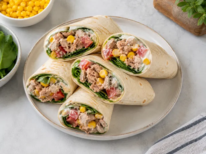 Tuna Sweetcorn Wraps