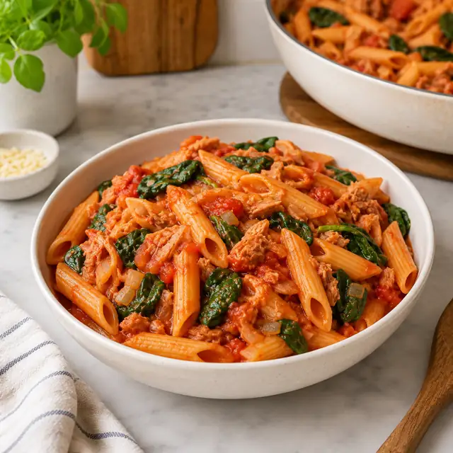 Tuna Tomato Pasta Toss